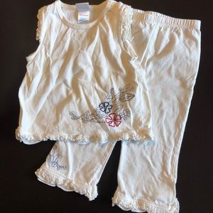 Absorba 2 piece outfit, NWOT, cream w/ red & blue. BUNDLE & SAVE!